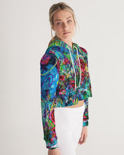 Load image into Gallery viewer, Twisted Rose Women&#39;s Cropped Hoodie
